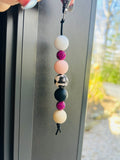 leopard purple keychain