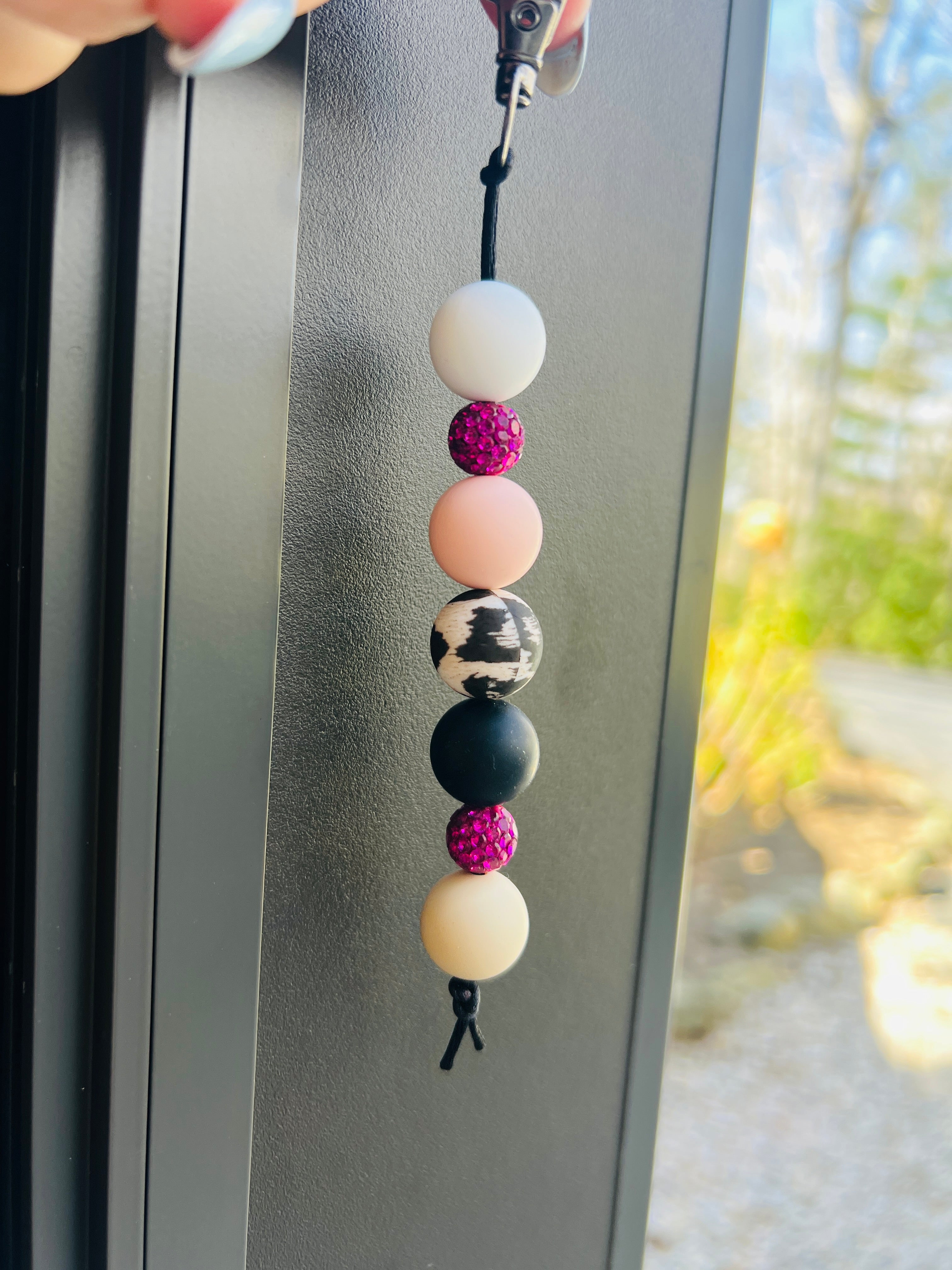 leopard purple keychain