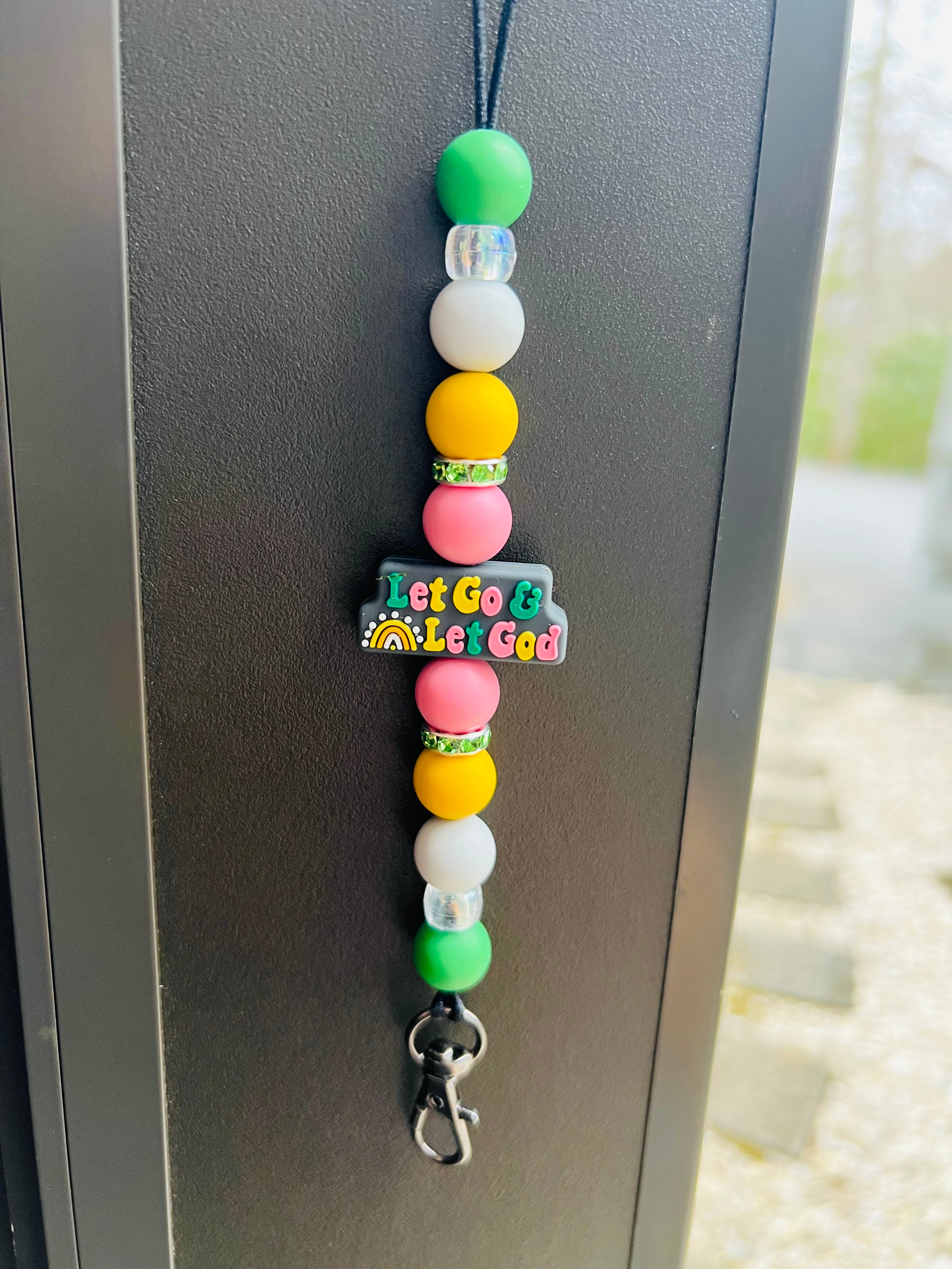 Let go & Let God car hanger
