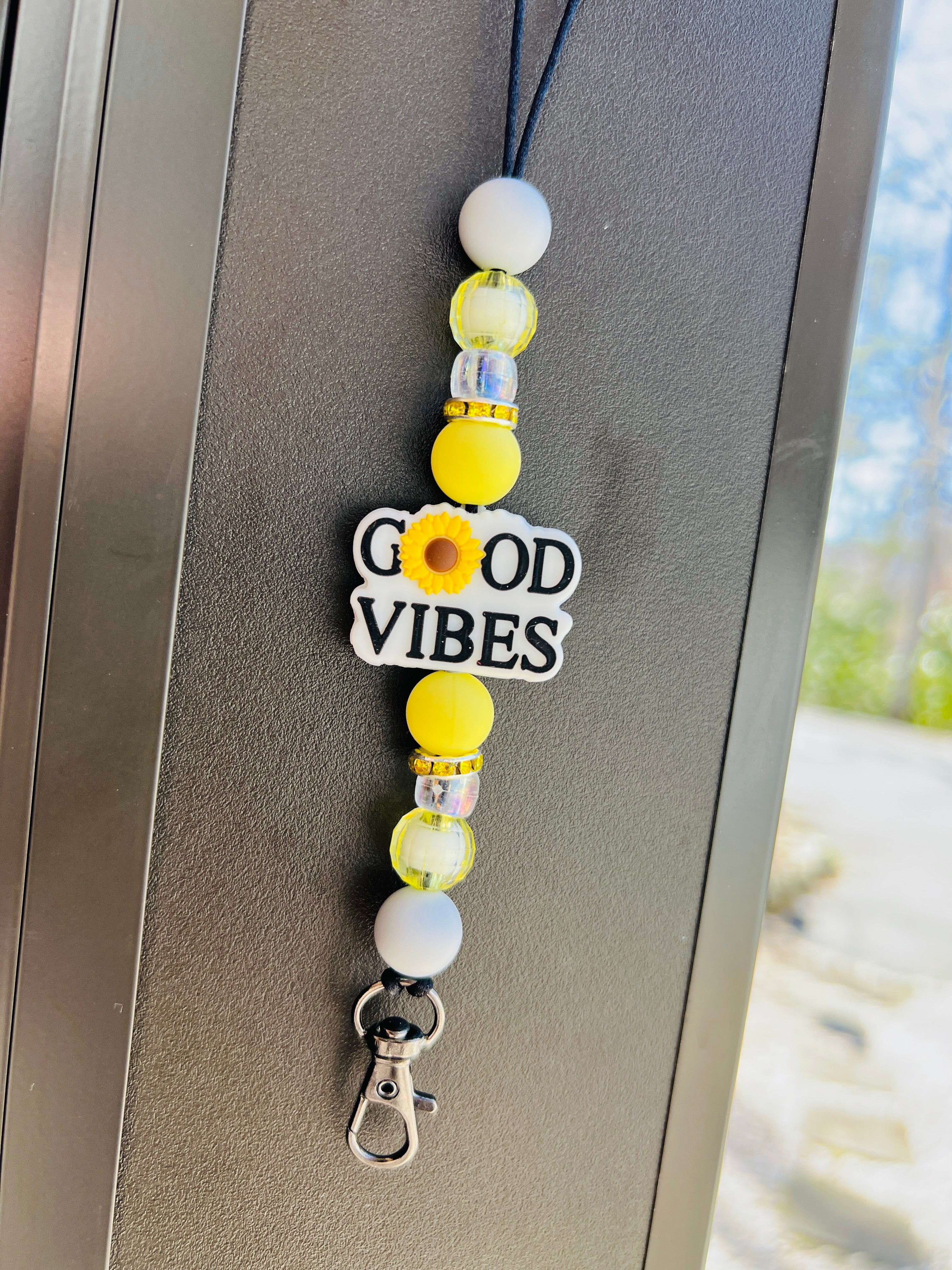 good vibes car hanger