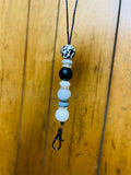 Grey cow print car hanger
