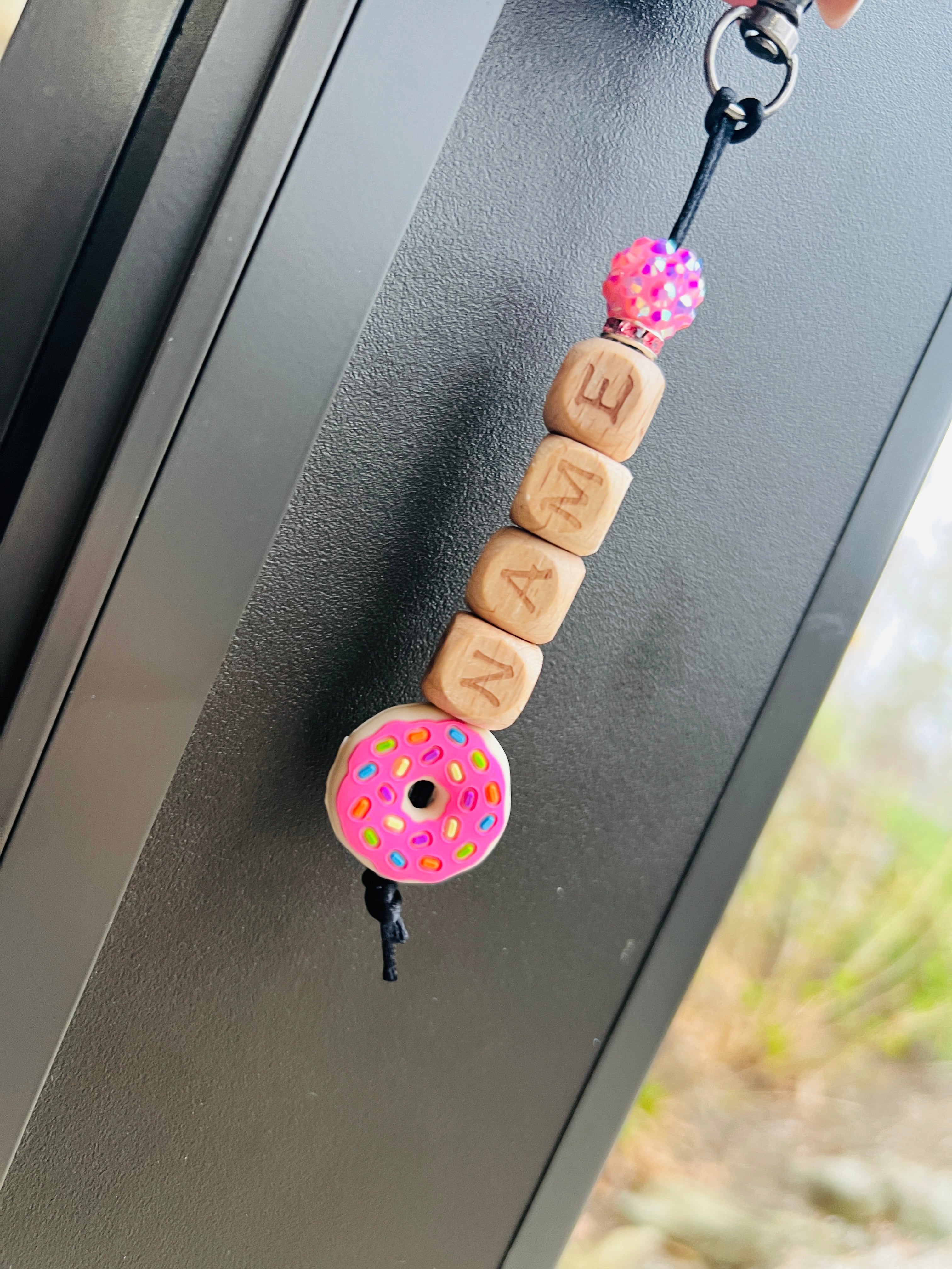 Donut custom keychain (add name in special instructions box)