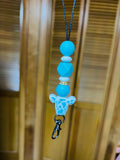 Teal cow car hanger