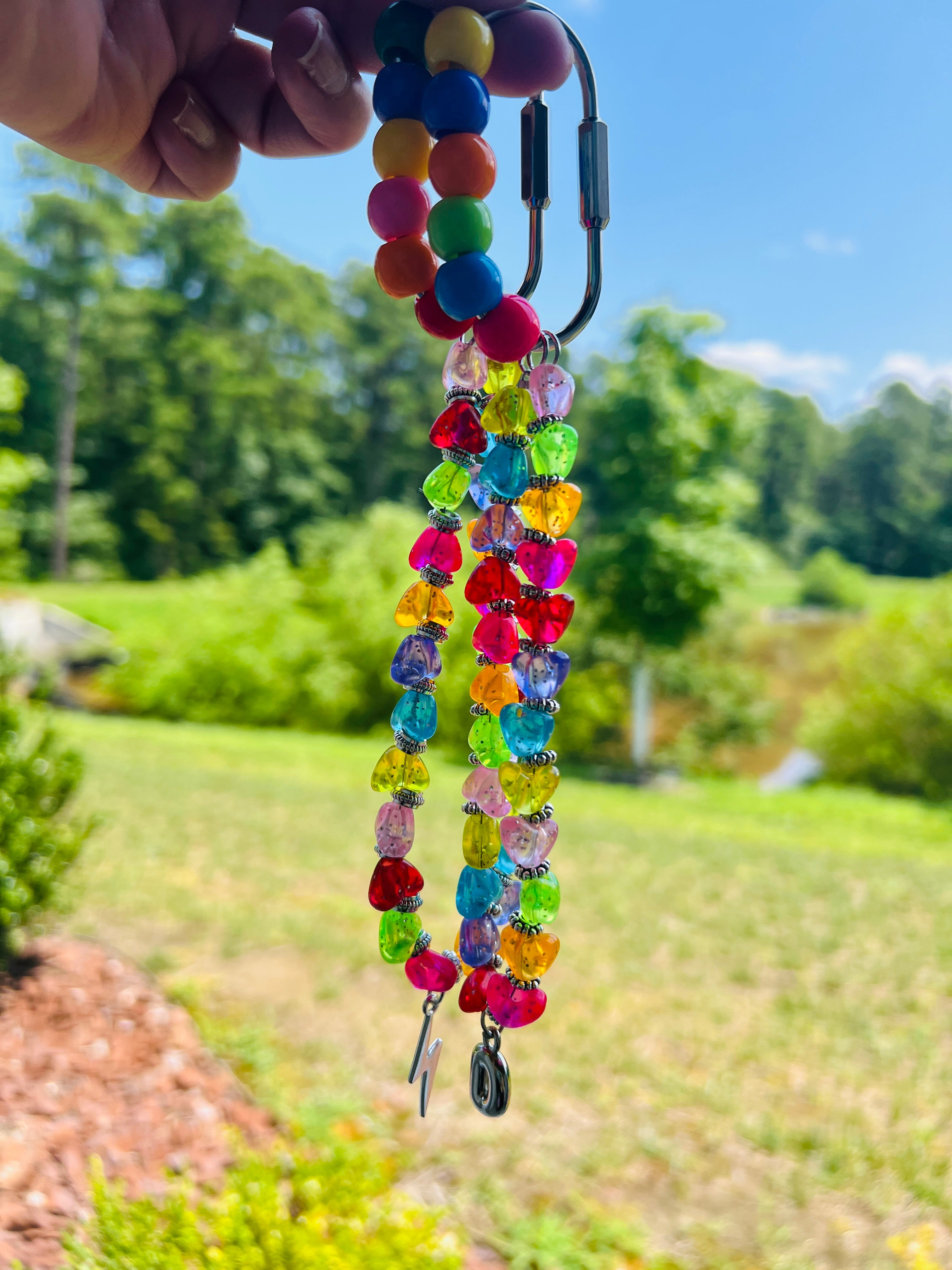 *NEW* bag charm colorful hearts